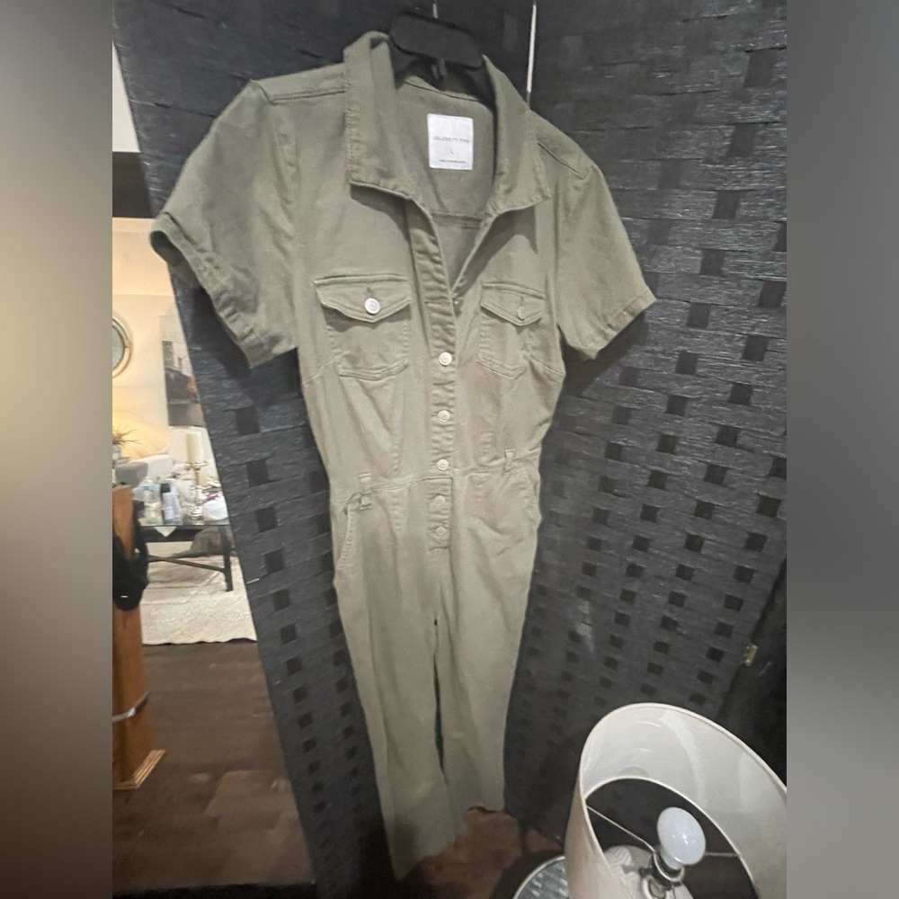 Denim olive green jumpsuit size L